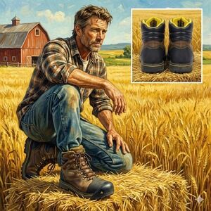 KEEN Utility Milwaukee Mens 10 Steel Toe Waterproof Work Boots Brown 1009173